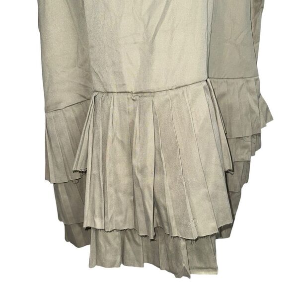NWOT SHEIN Solid Green sleeveless Romper Dress ruffles square top distressed 4x - Picture 4 of 10